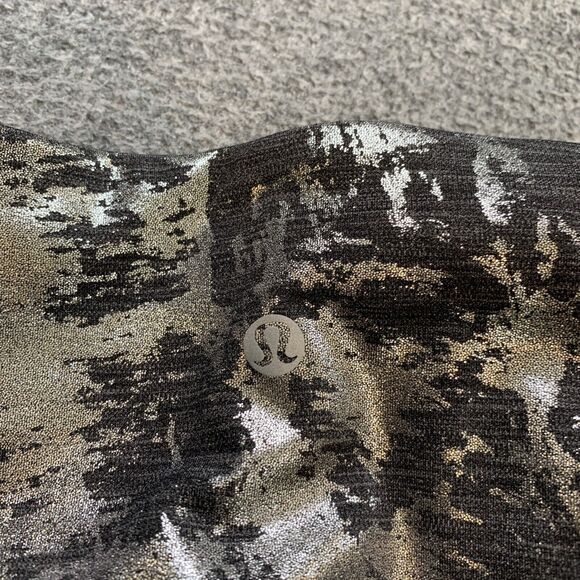 Lululemon Leggings Womens 6 Gray Wunder Under Fitted SE Foil Metallic Marble - Picture 8 of 10